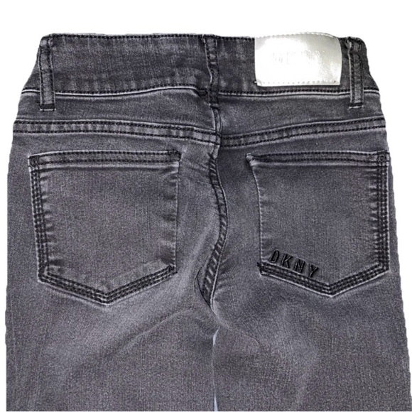 DKNY Girls Sz 12 Stretch Black Denim Skinny Leg Jeans EUC Back to School - Picture 3 of 6